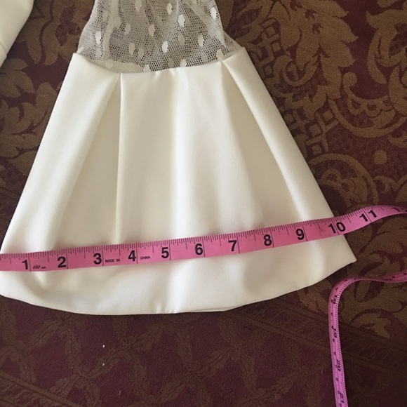 Eliza J midi Dress cream with lace lace size 8 - Picture 10 of 16